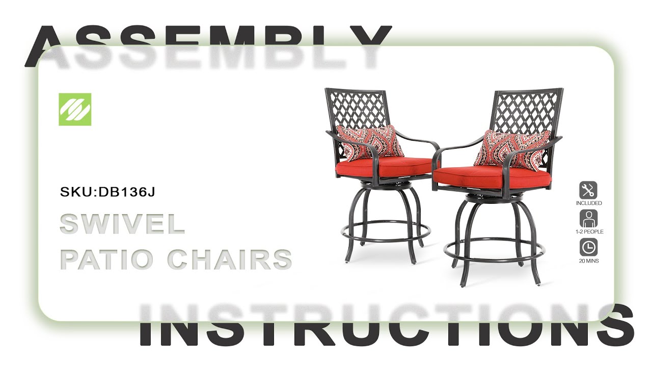 Nuu Garden® Outdoor Swivel Steel Dining Chairs | ASSEMBLY INSTRUCTIONS ...