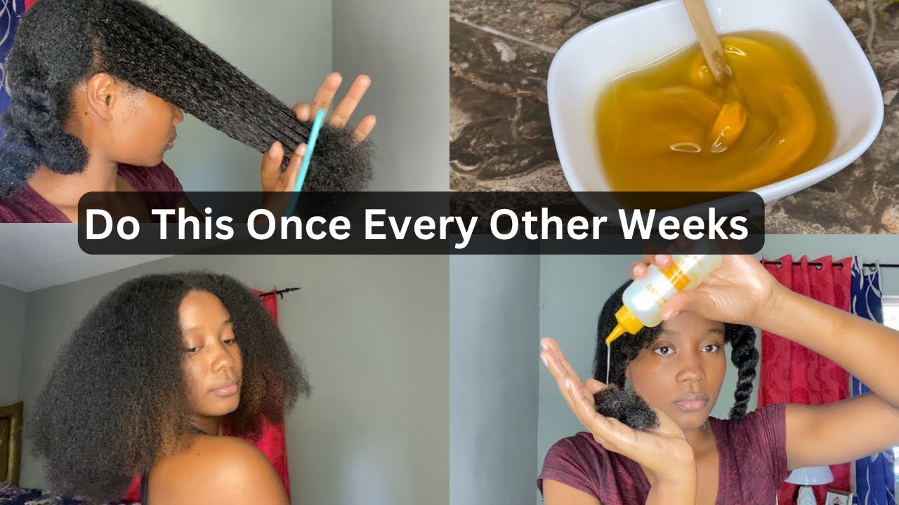 Hot oil treatment for natural hair/ breakage, split ends and dryness ￼