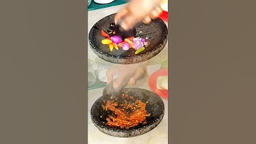 singkong rebus sambal terasi