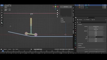 Landing gear rig in #blender