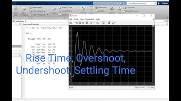 Matlab - How to see Overshoot, Undershoot, Rise Time, Settling Time, Peak.