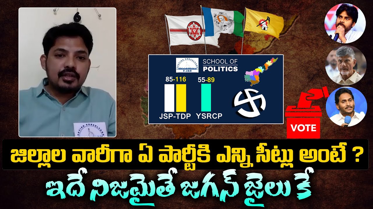 School of Politics & F-JAC ELECTION CONSULTANCY Exclusive Survey in AP District Wise | TV 24 Studio