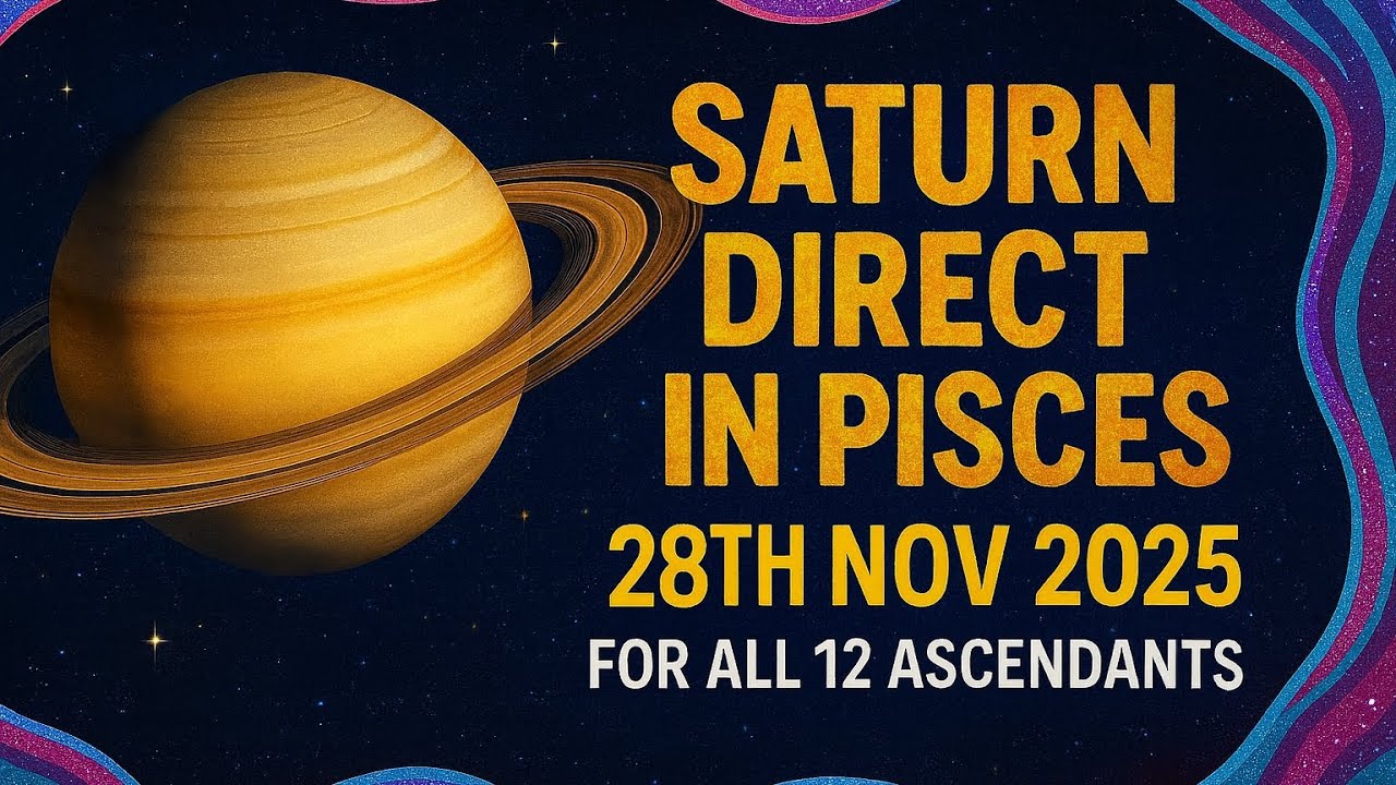 Saturn Direct in Pisces 2025 | For All 12 Ascendant Signs | 28th Nov 2025