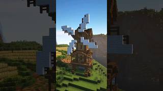 making a windmill in minecraft #shorts #minecraft #timelapse