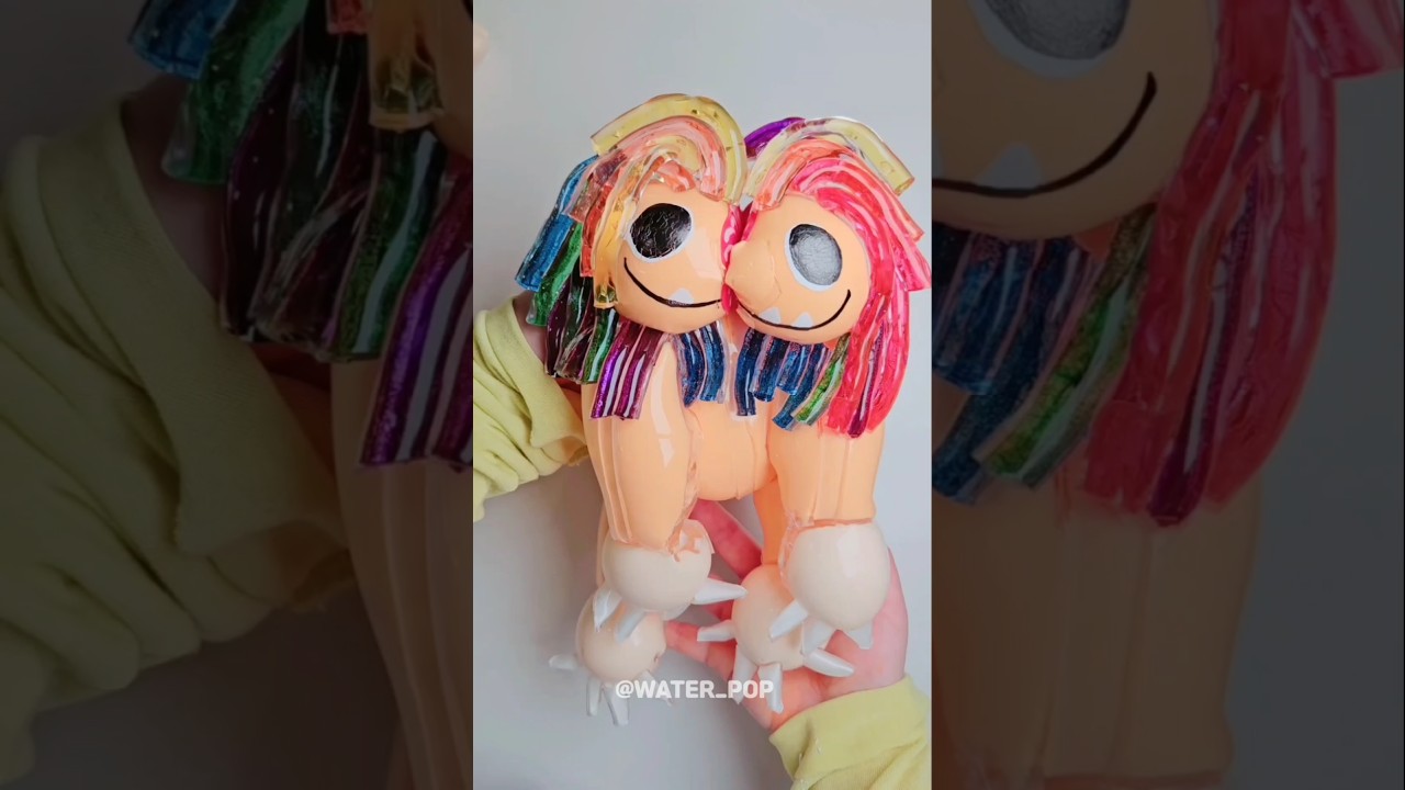 Poppy Playtime Chapter 4 Yarnaby DIY SQUISHY with Nano Tape! 🌈 파피플레이타임 챕터4 야나비 만들기