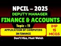 Application of Computer in Finance | NPCIL Accounts and Finance Deputy Manager 2025 Exam PDF Notes