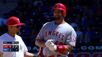 LAA@TEX: Pujols singles in Aybar for another run