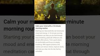Clam your mind set for 10 mins