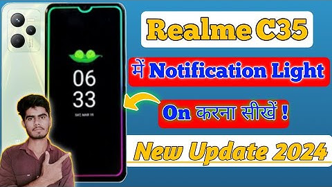 How to set notification light in realme c35 || Notification light ko kaise set karen Realme C35