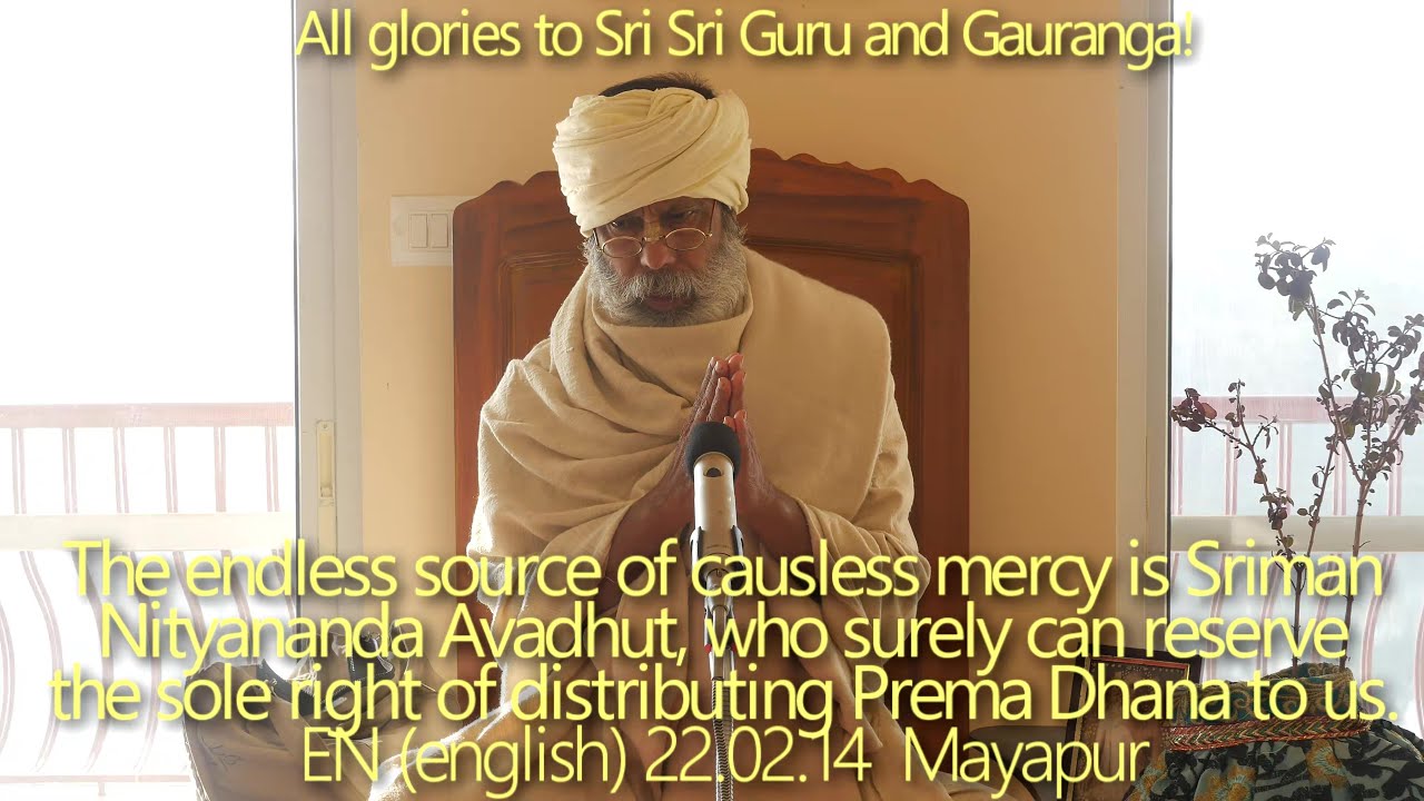 SBde220214 Sriman Nityananda Avadhut ist die endlose Quelle grundloser Barmherzigkeit, und derjenige