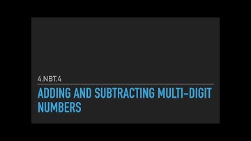 Adding and Subtracting Multi-digit Numbers -4.NBT.4