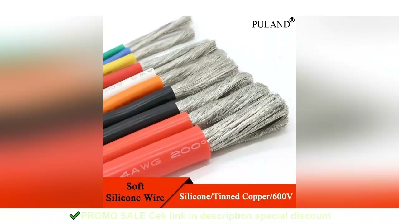 1M/5M Heat-resistant cable 30 28 26 24 22 20 18 16 15 14 13 12 10 AWG Ultra Soft Silicone Wire High