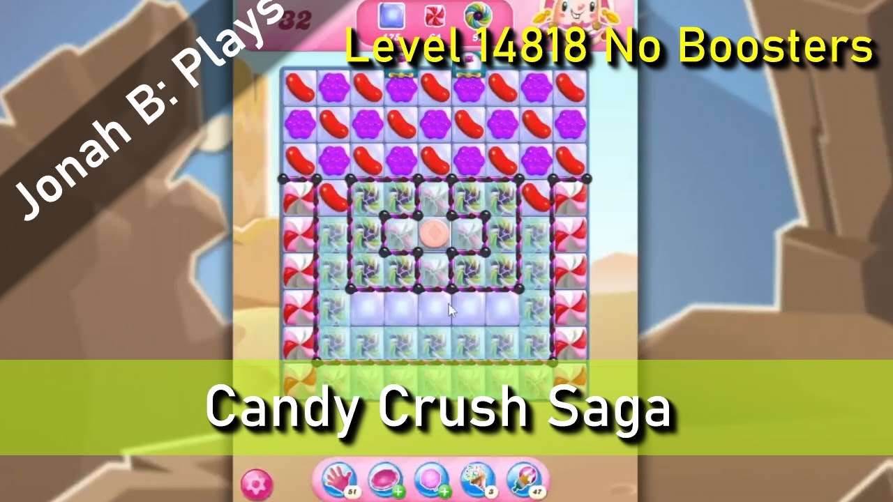Candy Crush Saga Level 14818 No Boosters - YouTube