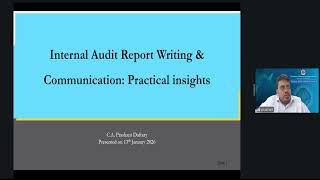 Webinar on “Internal Audit Report Writing and Communication” - 13012026