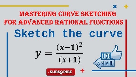 Master Curve Sketching of rational Functions Example 2| Step by Step Guide