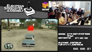 Part 1: GTA: San Andreas - World Record in 6:12:14 by Joshimuz Live European Speedster Assembly 2013