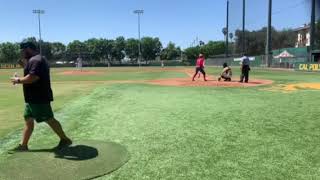 Pitching at Cal Poly Pomona Team Showcase 3 innings, no hits, no BB’s 1 K
