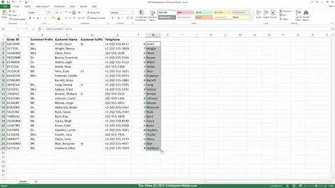 Text Manipulation in Microsoft excel