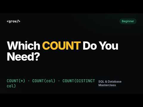 SQL COUNT(*) vs COUNT(column) vs COUNT(DISTINCT): How NULLs Change the Count (PostgreSQL)