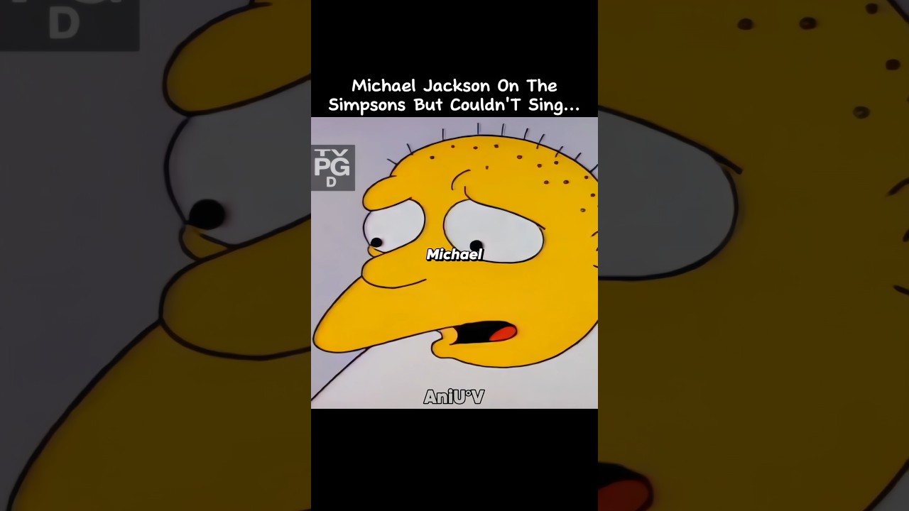 Michael Jackson On The Simpsons But Couldn't Sing...🤫👑#usa