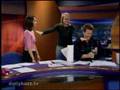 Water fight blooper on live newscast the daily buzz