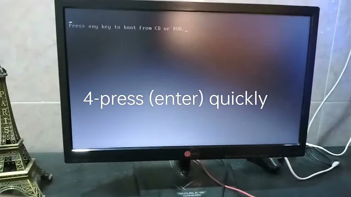press any key to boot from CD or DVD