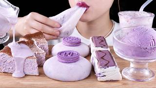 ASMR Ube Dessert Special 💜 Cheesecake, Shanghai Rice Cake, Oreo, Cream Sandwich, Ice Cream, Latte screenshot 2