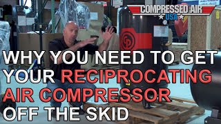 Removing Piston Compressor from the Skid | CompressedAirUSA.com