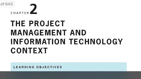 The project management and information technology context chapter 2,ITPM lec 8