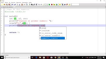 Programación en C | Suma de 2 numeros