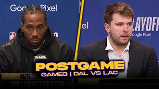 Mavs/Clippers Postgame, Luka, Kyrie, Kawhi, PG, Coaches Reactions | GM3, 2024 WCR1