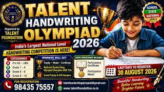 TALENT HANDWRITING OLYMPIAD 2026 India s Biggest Handwriting Competition