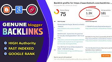 How to Create Free High Authority Backlinks for blogger Website 2023 😱 Blogger Backlinks