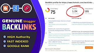 How to Create Free High Authority Backlinks for blogger Website 2023 😱 Blogger Backlinks