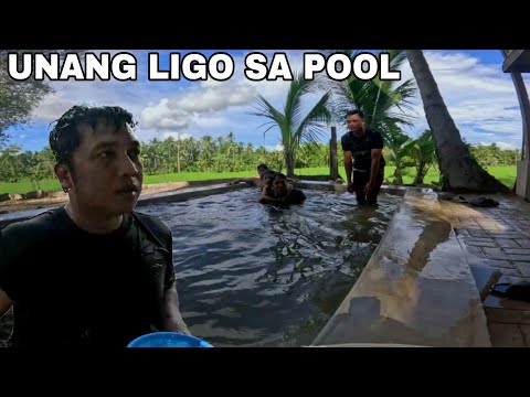 Unang ligo sa Pool Tuwang tuwa mga Pamangkin at mga kapated paliligo 