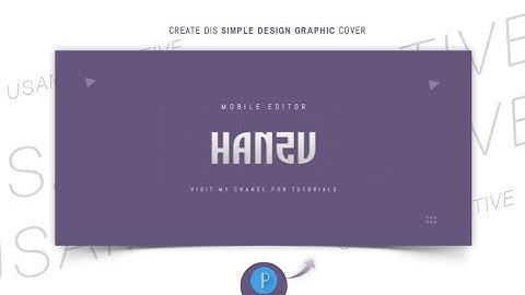 Create Dis Simple Unique Graphic Cover || Graphic Design Cover Using PixelLab