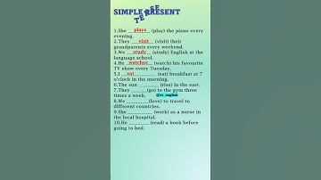 SIMPLE PRESENT TENSE Use Correct form of Verb #tense #exercise #english #practice #shorts VS ENGLISH