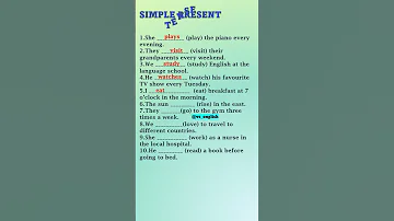 SIMPLE PRESENT TENSE Use Correct Form Of Verb Tense Exercise English Practice Shorts VS ENGLISH 