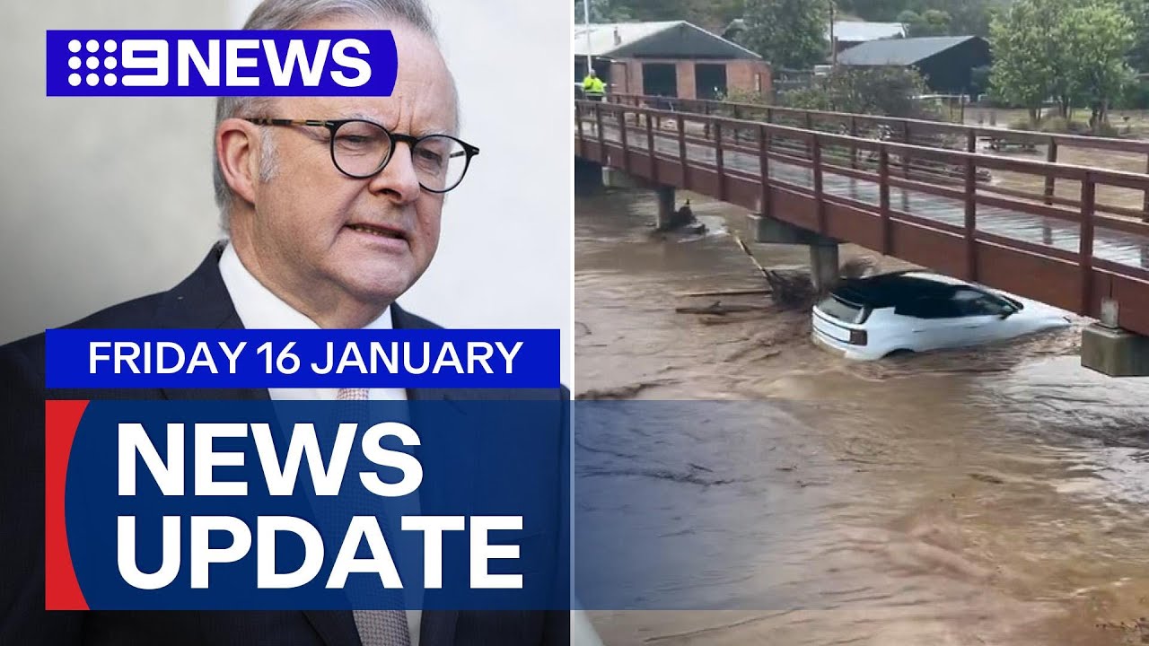 Major cleanup after wall of water flushes cars out to sea; New bill under threat | 9 News Australia