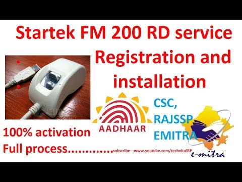 Startek fm200 rd service registration and installaion for emitra, csc ...
