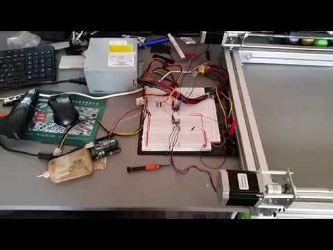 CNC Portal-fräse erster Motortest mit Arduino UNO