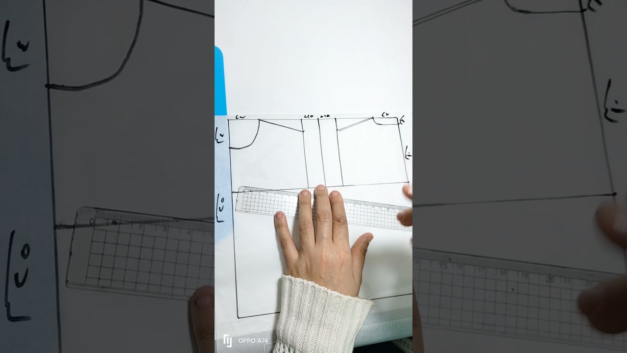 رسم باترون الجسم والكم لطفل حديث الولاده #خياطه