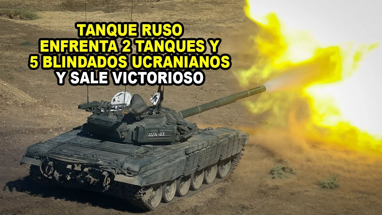Tanque ruso se enfrenta solo contra 2 tanques y 5 blindados ucranianos y sale victorioso