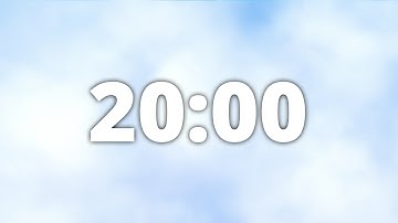 20 Minute Countdown Timer with Alarm | ☁ Soft Clouds ☁