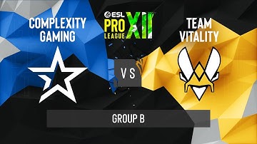 CS:GO - Vitality vs. Complexity [Nuke] Map 1 - ESL Pro League Season 12 - Group B - EU