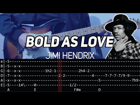 Jimi Hendrix - Bold as love (Guitar lesson with TAB)