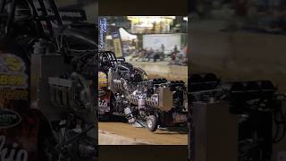 Modified tractor loses a part while pulling #tractorpulling #tractor