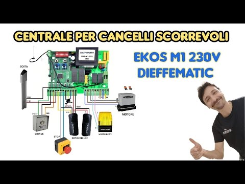 Central Automatización Dieffematic Ekos M1 230V | Apertura Cancel Corredero | Automatismo 230V