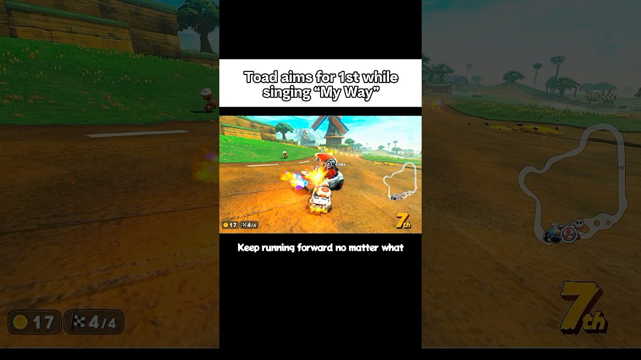 Toad aims for 1st while singing "My Way"【Keep running forward no matter what.】