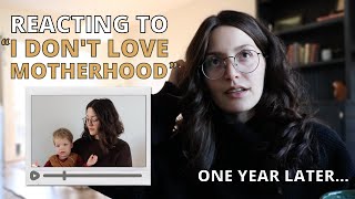 Reacting To My 'I Don't Love Being A Mom' Video || One Year + One Baby Later